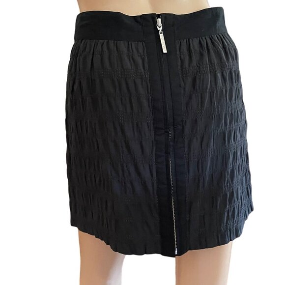 Richard Chai For Target Skirt Womens Size 1 Black Textured Mini Skirt Back Zippe - Picture 3 of 9